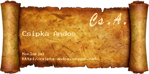 Csipka Andos névjegykártya